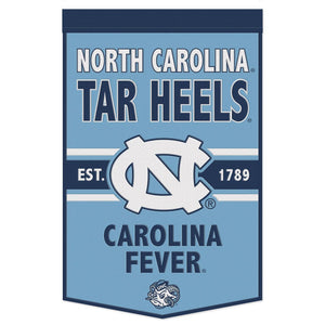 North Carolina Tar Heels Wool Banner - 24"x38" CAROLINA FEVER
