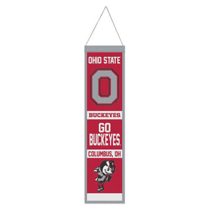 Ohio State Buckeyes Wool Banner - 8"x32"