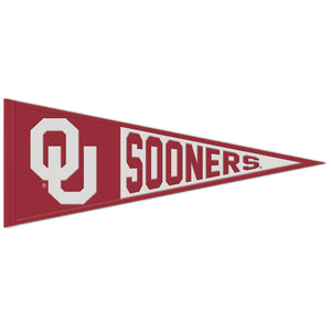 Oklahoma Sooners Wool Pennant - 13"x32"