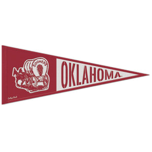 Oklahoma Sooners Retro Logo Wool Pennant - 13"x32"