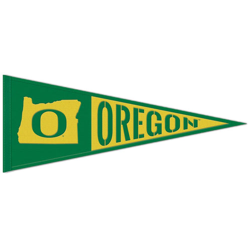 Oregon Ducks Throwback Logo Wool Pennant - 12