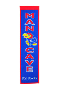 Kansas Jayhawks Man Cave Banner - 8"x32"