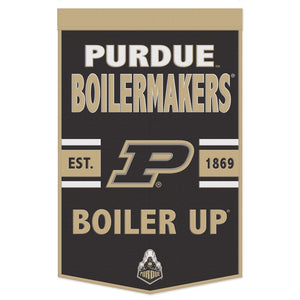 Purdue Boilermakers Wool Banner - 24"x38" BOILER UP
