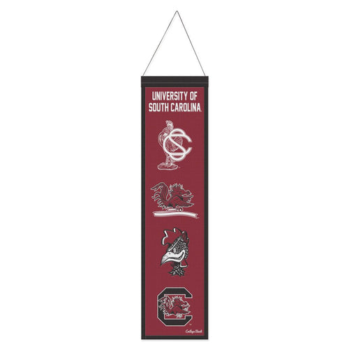 South Carolina Gamecocks Logo Evolution Wool Banner - 8