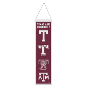 Texas A&M Aggies Logo Evolution Wool Banner - 8"x32"