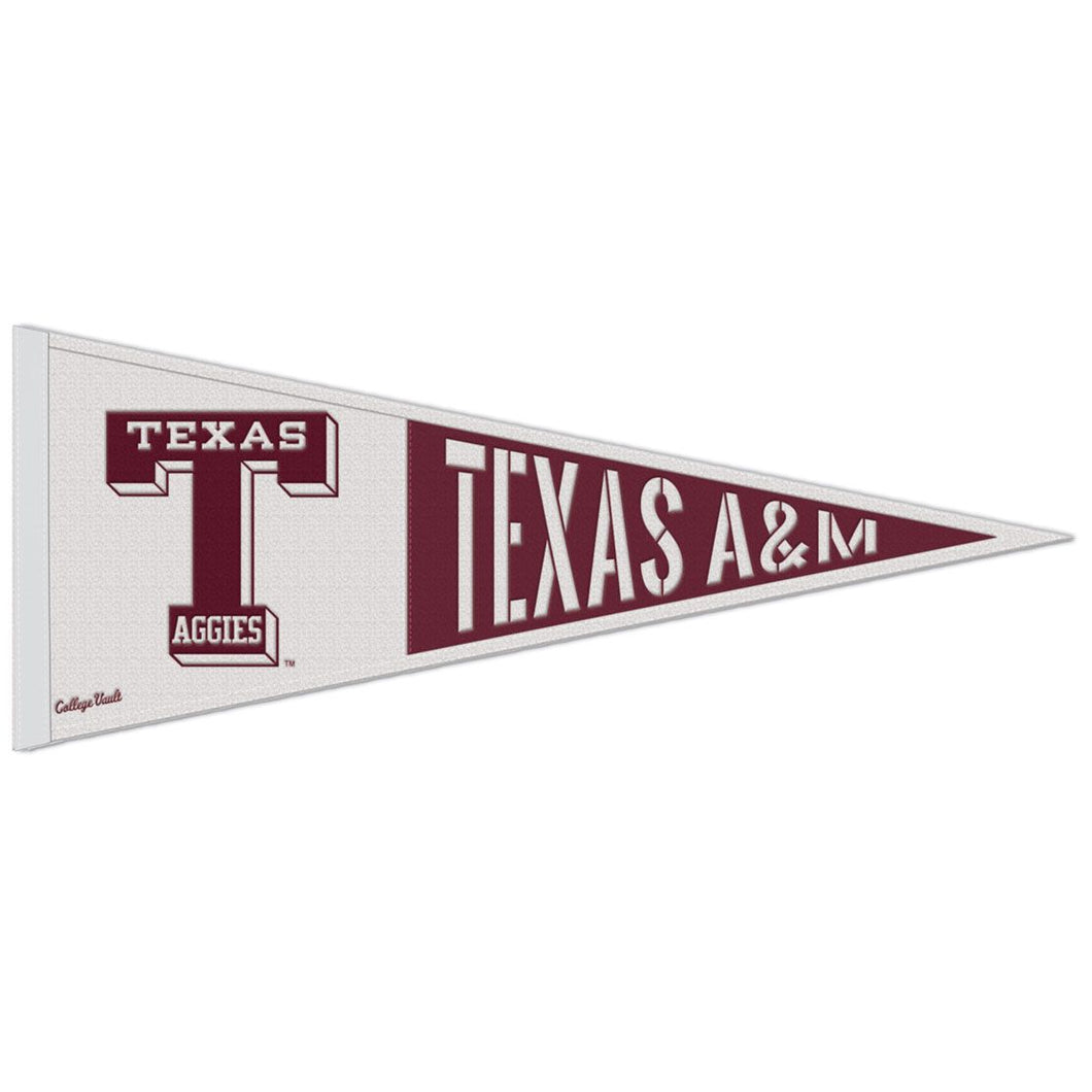 Texas A&M Aggies Throwback Logo Wool Pennant - 13