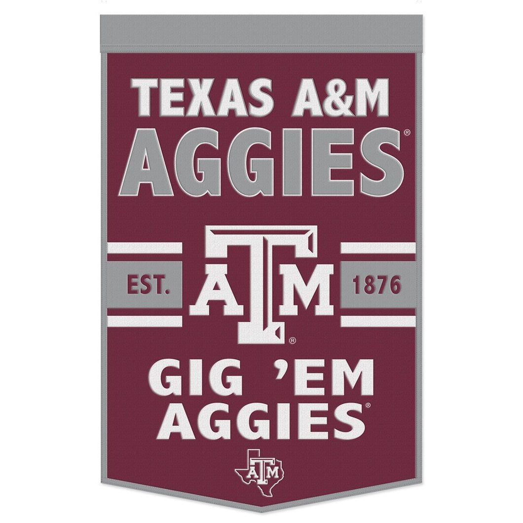 Texas A&M Aggies Wool Banner - 24