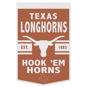 Texas Longhorns Wool Banner - 24"x38" HOOK 'EM HORNS