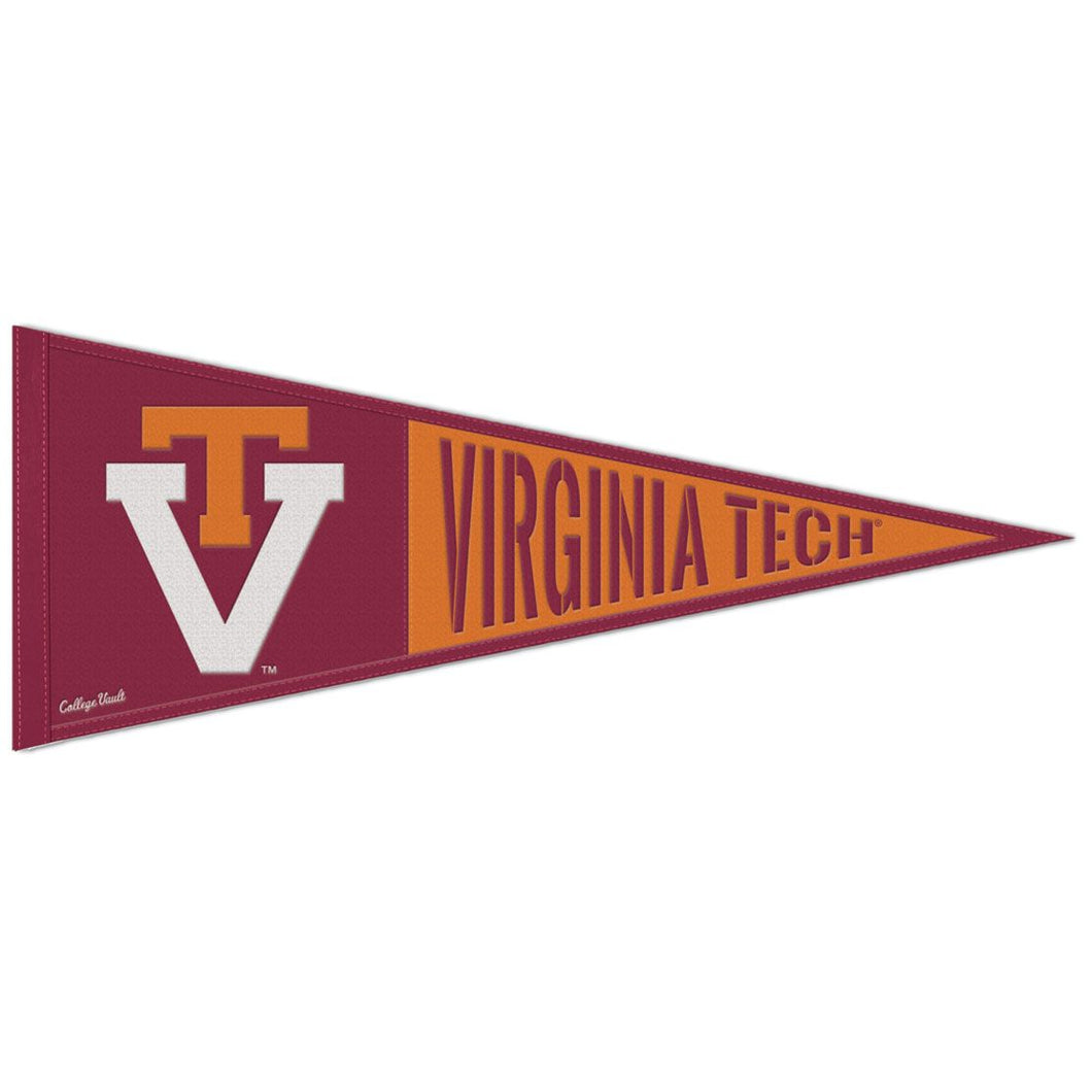 Virginia Tech Hokies Throwback Logo Wool Pennant - 13