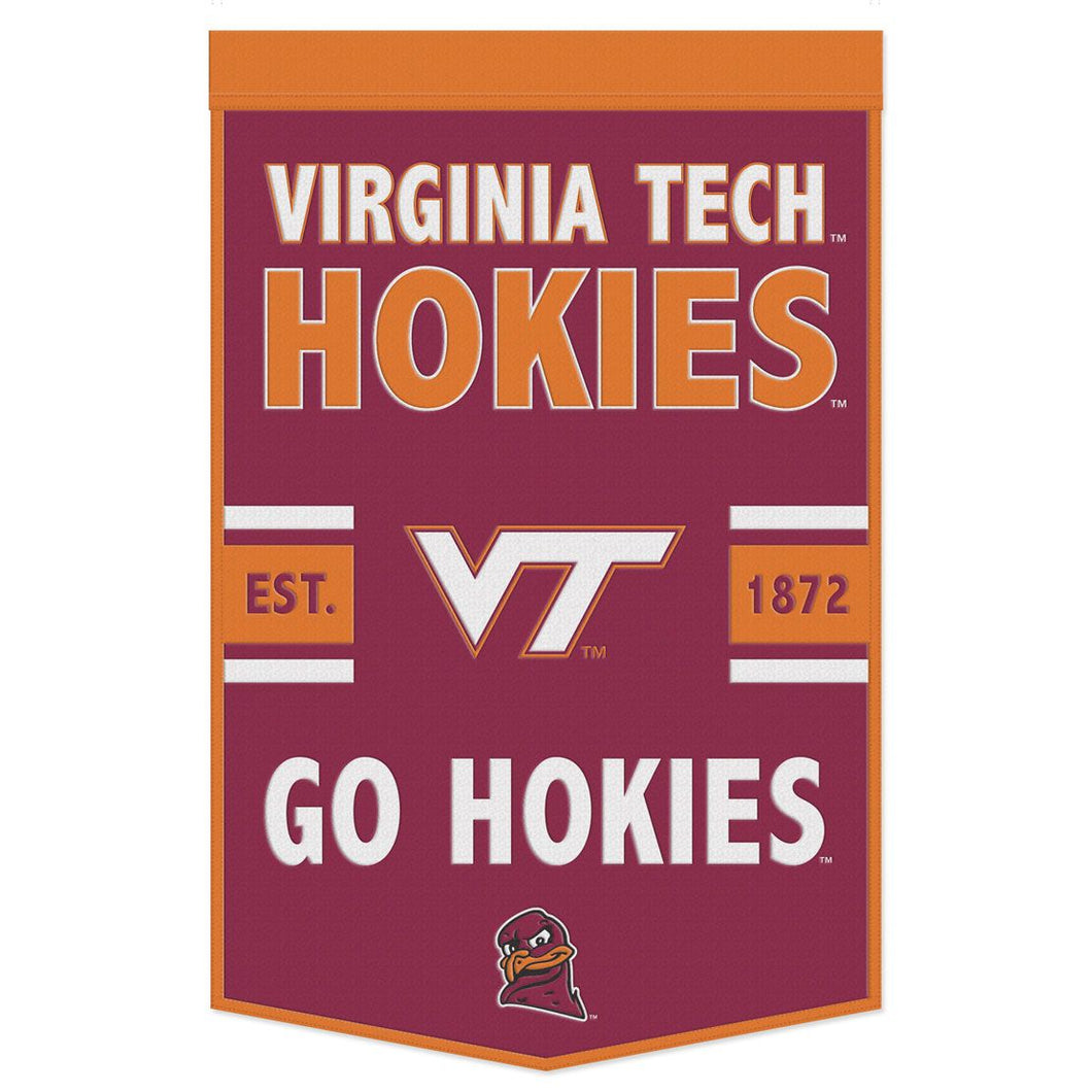 Virginia Tech Hokies Wool Banner - 24