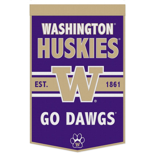 Washington Huskies Wool Banner - 24