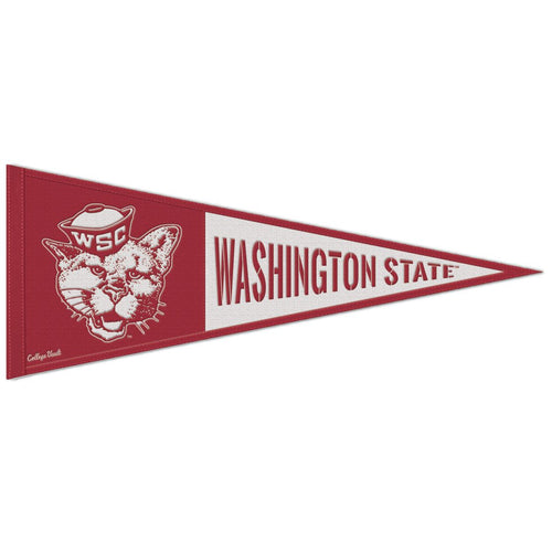 Washington State Cougars Throwback Logo Wool Pennant - 13