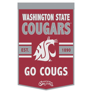 Washington State Cougars Wool Banner - 24"x38" GO COUGS