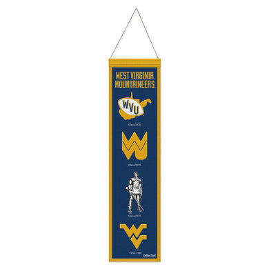 West Virginia Mountaineers Logo Evolution Wool Banner - 8