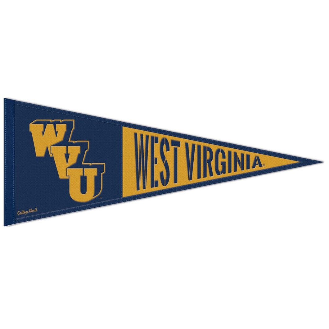 West Virginia Mountaineers Throwback Logo Wool Pennant - 13