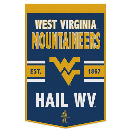 West Virginia Mountaineers Wool Banner - 24