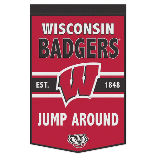 Wisconsin Badgers Wool Banner - 24