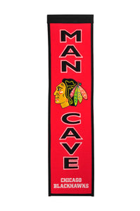 Chicago Blackhawks Man Cave Banner - 8"x32"
