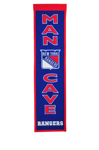 New York Rangers Man Cave Banner - 8"x32"