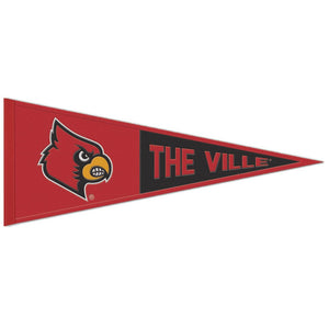 Louisville Cardinals Wool Pennant - 13"x32" The Ville