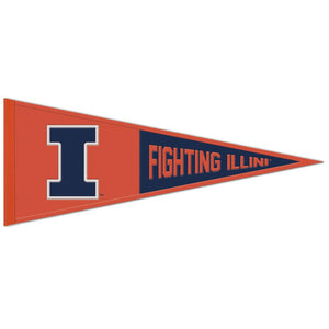 Illinois Fighting Illini Wool Pennant - 13"x32"
