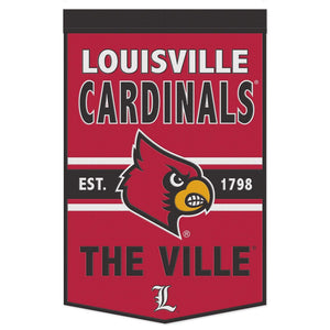 Louisville Cardinals Wool Banner - 24"x38" The Ville