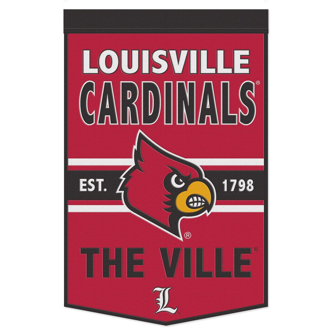 Louisville Cardinals Wool Banner - 24