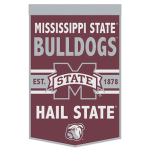 Mississippi State Bulldogs Wool Banner - 24"x38" HAIL STATE