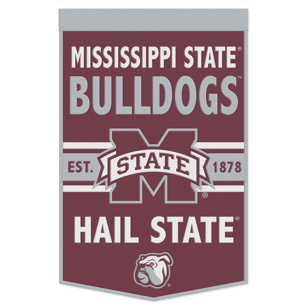 Mississippi State Bulldogs Wool Banner - 24