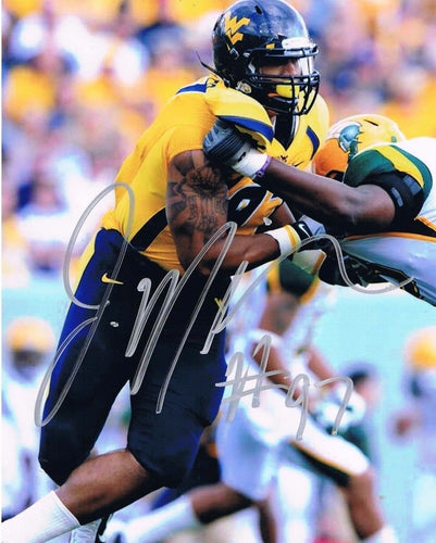 wvu football, julian miller autograph