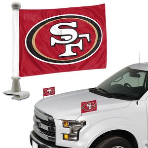 49ers car flag, san francisco 49ers car flag 