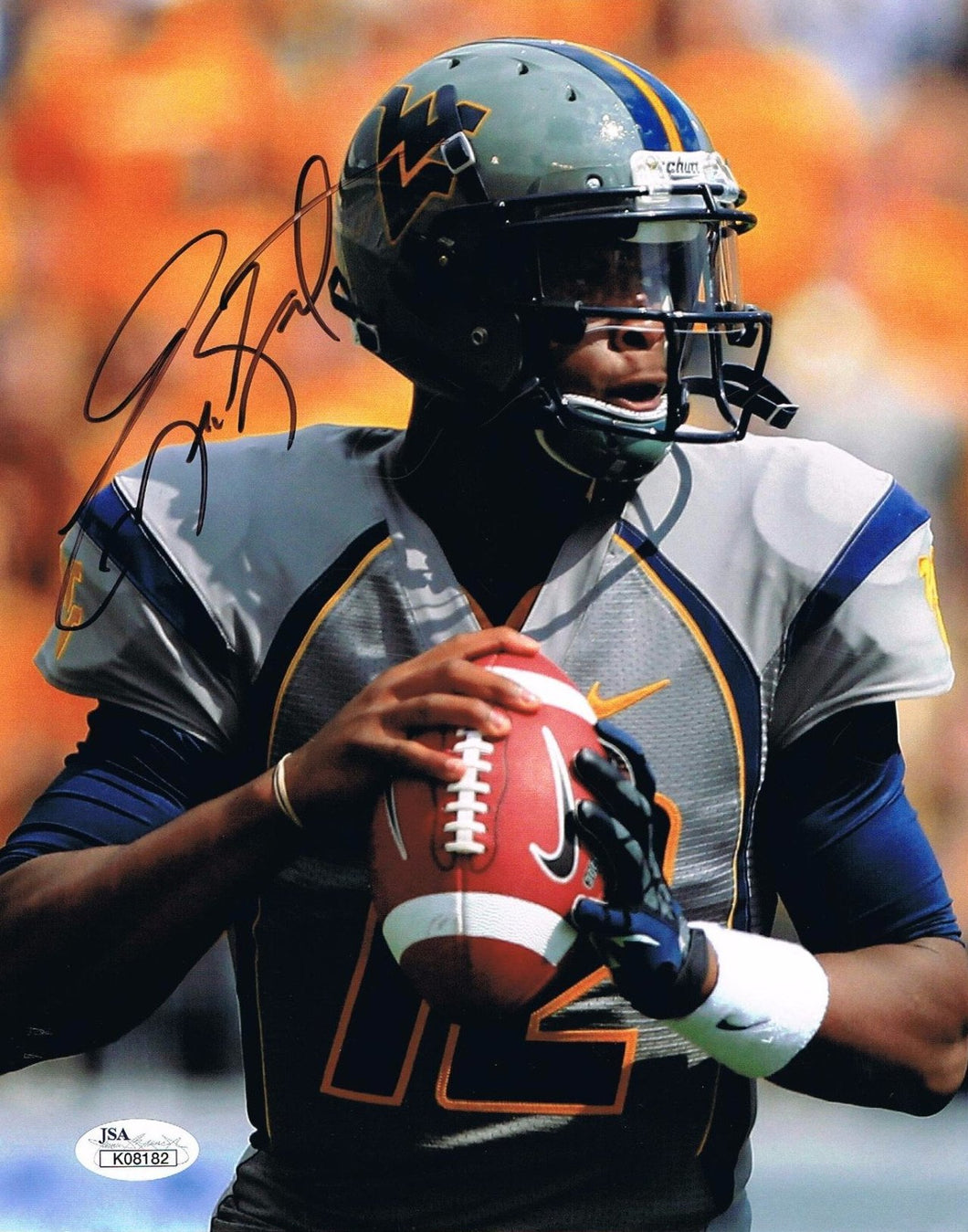 wvu football, geno smith autograph