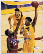 wvu basketball, devin williams autograph