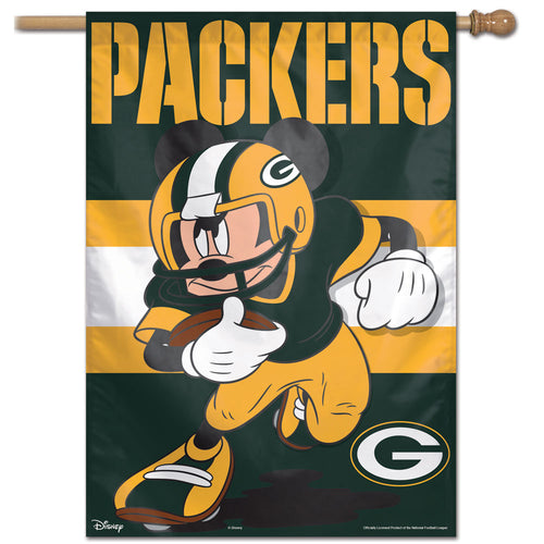 Green Bay Packers Mickey Mouse Vertical Flag - 28