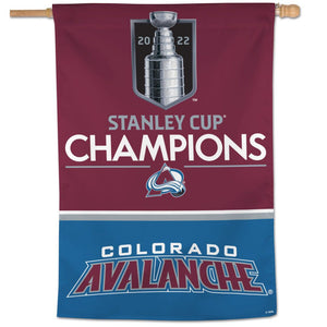 Colorado Avalanche 2022 Stanley Cup Champions Single-Sided Vertical Banner - 28"x40"