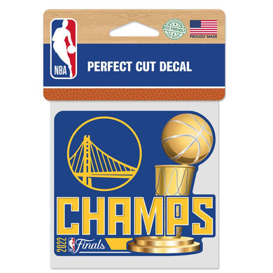 Golden State Warriors 2022 NBA Champions 4'' x 4'' Perfect Cut Decal