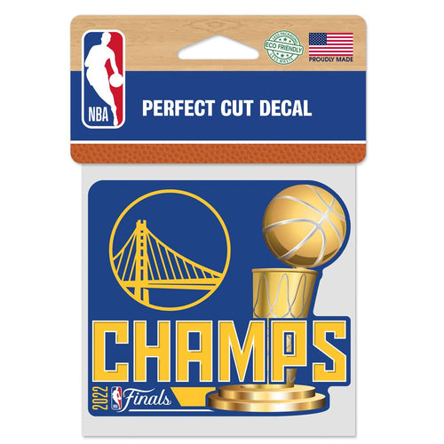 Golden State Warriors 2022 NBA Champions 4'' x 4'' Perfect Cut Decal