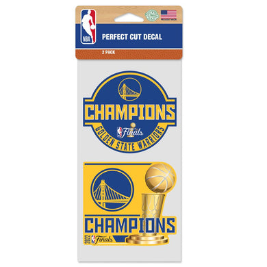 Golden State Warriors 2022 NBA Champions 2-Piece 4'' x 8'' Perfect Cut Decal Set