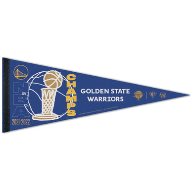 Golden State Warriors 2022 NBA Champions Locker Room On-Court Pennant - 12'' x 30''