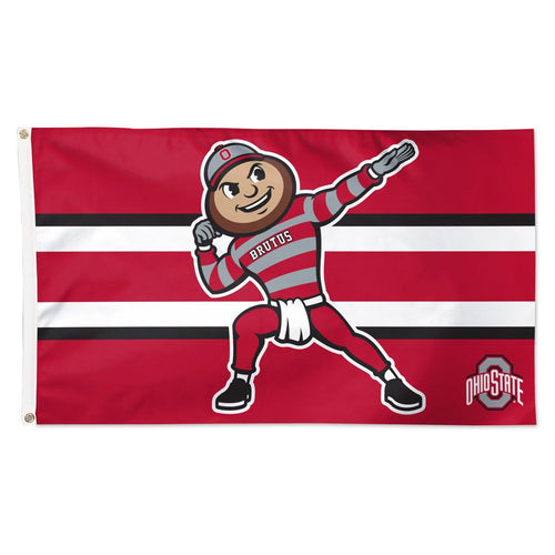 Ohio State Buckeyes BRUTUS Deluxe Flag - 3'x5'