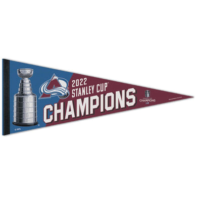 Colorado Avalanche 2022 Stanley Cup Champions Locker Room On-Ice Pennant