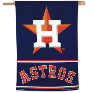 Houston Astros Wordmark Vertical Flag - 28"x40"                                                                     