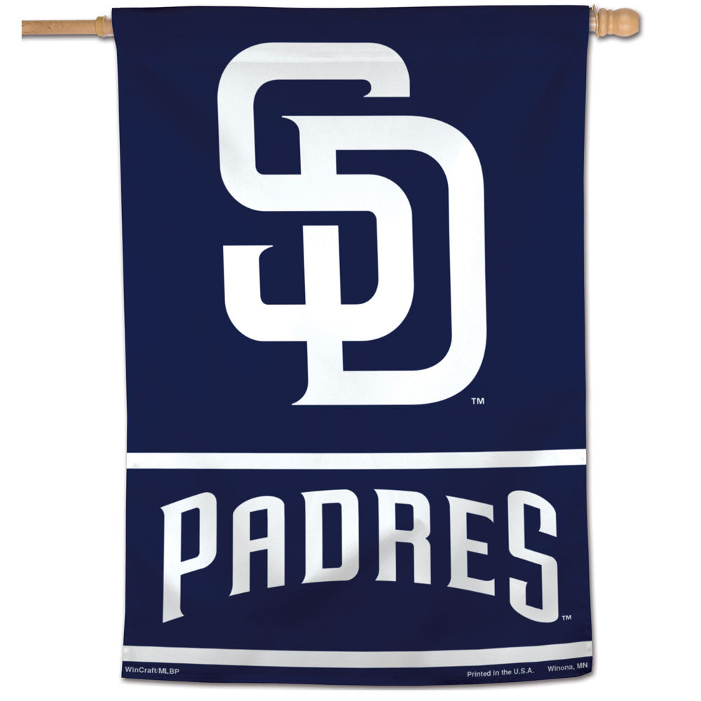 San Diego Padres Wordmark Vertical Flag - 28