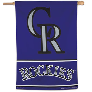 Colorado Rockies Wordmark Vertical Flag - 28"x40"                                                    