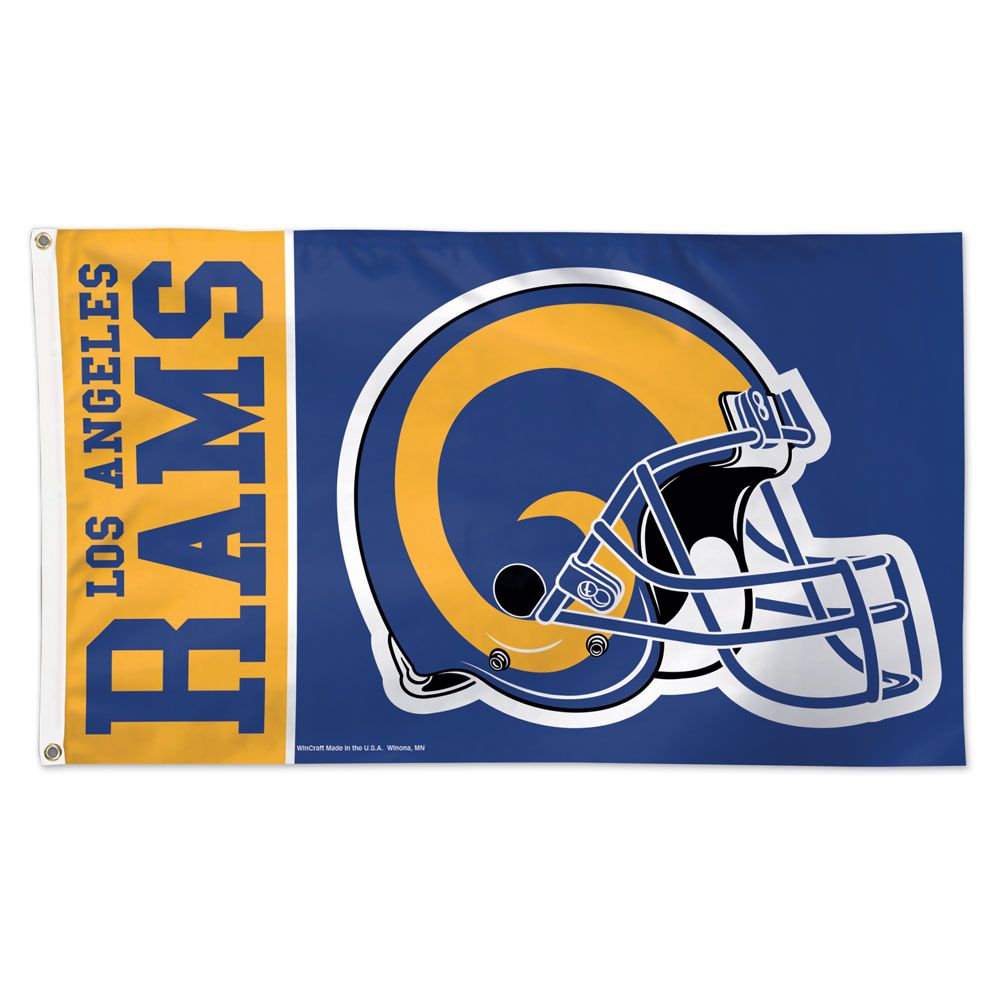 Los Angeles Rams Retro Helmet Deluxe Flag - 3'x5'