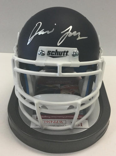 David Long West Virginia Mountaineers Signed WVU Blue Mini Helmet