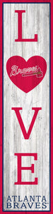 Atlanta Braves Love Door Leaner  6"x24"