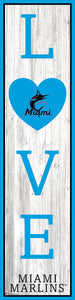 Miami Marlins Love Door Leaner  6"x24"