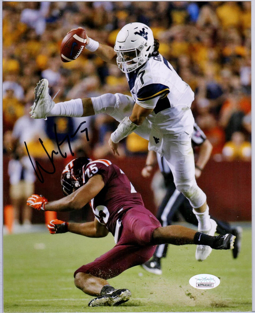 will grier autograph, will grier signature, will grier west virginia mountaineers 