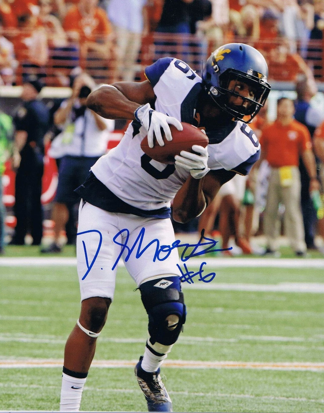 wvu football, daikiel shorts autograph